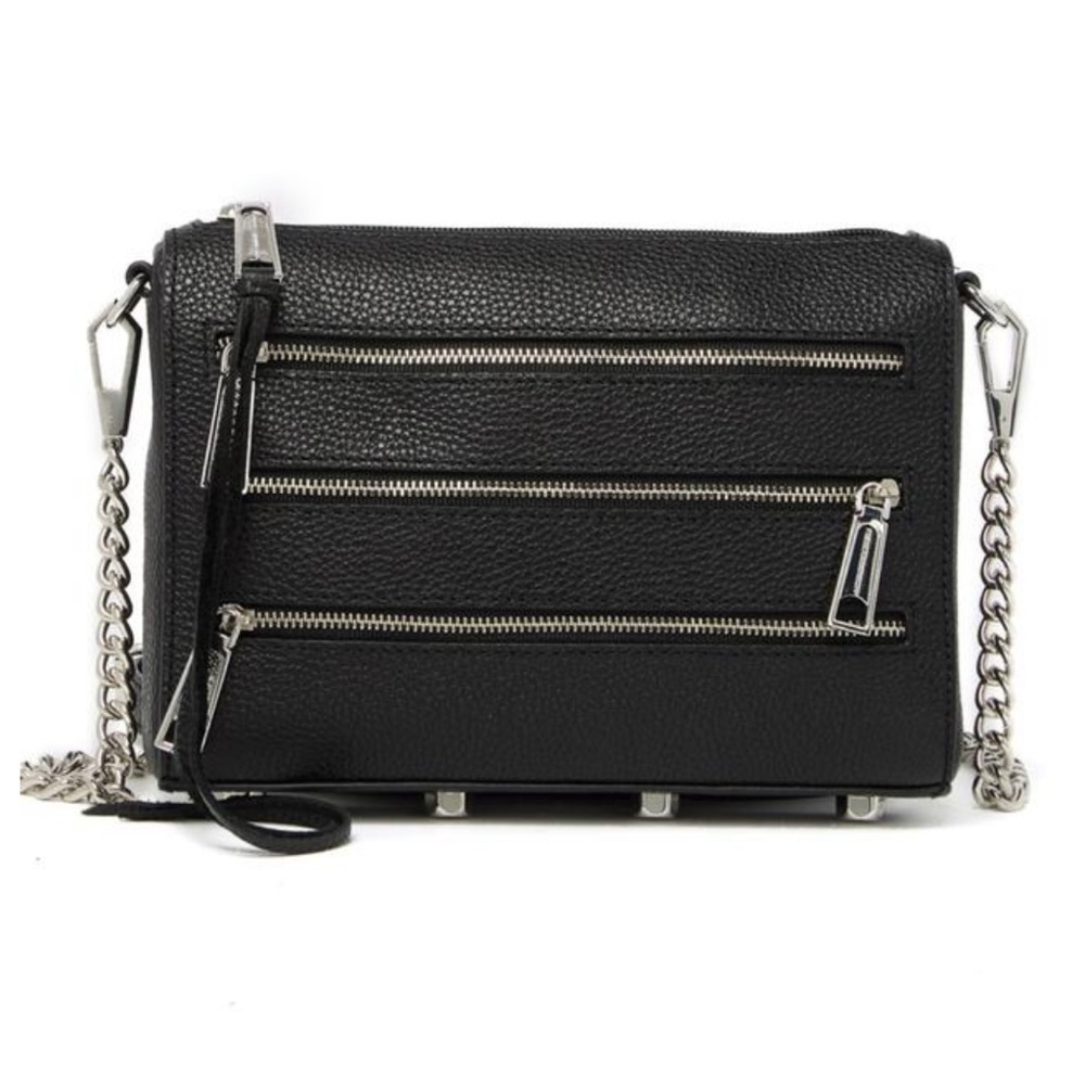 Rebecca Minkoff Beautiful!!! Mini Zip Rocker Leather Crossbody Bag - Picture 8 of 9